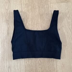 Wellbeing + Being Well - Ribbed Sports Bra in Black